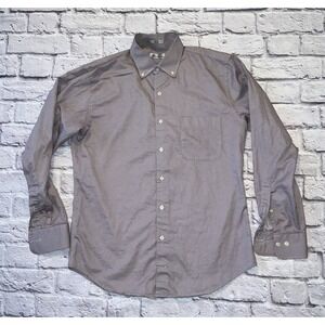 Peter Millar Shirt Mens‎ Medium Purple Check Easy Care Button Down Cotton